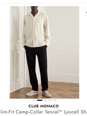 Club Monaco Men's Textured long sleeve Medium NWT Tensel Lyocell